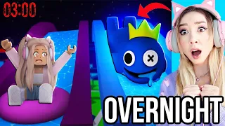 Wasserpark OVERNIGHT Challenge & ein Pool Party für 24h  *blue Rainbow friends roblox vs Beki noob*