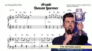 Arcade - ⁦Duncan Laurence Sheet Music #Arcade #DuncanLaurence #eurovision