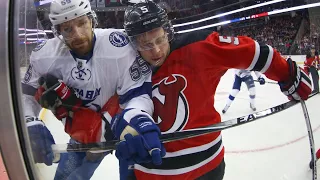 Salty New Jersey and Tampa Bay playoff hockey fight