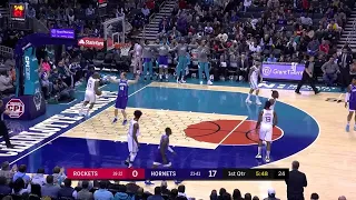 1st Quarter, One Box Video: Charlotte Hornets vs. Houston Rockets