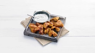 Buffalo chicken wings with blue cheese dip – Savory