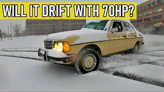 How good is a #Mercedes #W123 #240D in the snow? Find out.