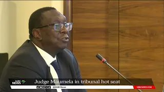 Judge Tshifhiwa Maumela takes the stand at the Judicial Conduct Tribunal