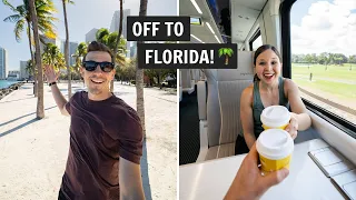 We’re heading to the FLORIDA KEYS! (Traveling by plane, bus, & Brightline TRAIN ✈️🚌)