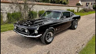 FORD MUSTANG FASTBACK 1967 black vendue chez Gt vintage Classic Cars