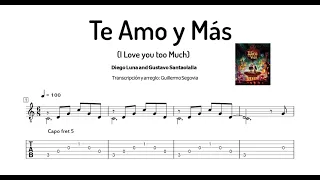 El Libro de La Vida - Te Amo y mas (I Love You Too Much) Partitura y tablatura