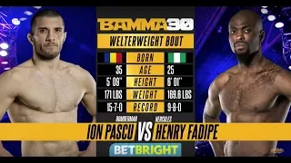 BAMMA 30: Ion Pascu vs Henry Fadipe