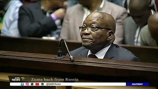 Former President Jacob Zuma returns to South Africa from Russia