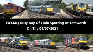 (4K) WCML Busy Day Of Train Spotting At Tamworth On The 04/08/2021