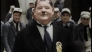 ''Shine On, Harvest Moon'' In Colour  From Laurel & Hardy  Sung by Oliver Hardy