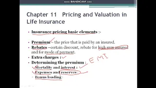 Chapt 11. Pricing and Valuation in Life Insurance