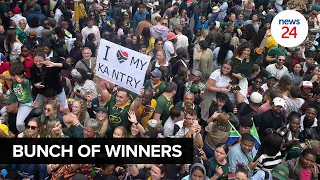 WATCH | Springbok trophy tour: Cape Town at a standstill as the Boks celebrate their World Cup win