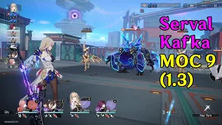 Serval + Kafka dual lightning dps Memory of Chaos 9 (1 cycle / first half) | patch 1.3 | HSR