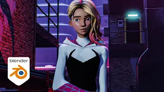 Spider-Verse Style Test in Blender