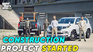 MICHAEL & DR SAAB STARTED CONSTRUCTION PROJECT | GTA 5 | Real Life Mods #373 | URDU |