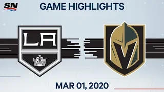 NHL Highlights | Kings vs Golden Knights– Mar. 01, 2020