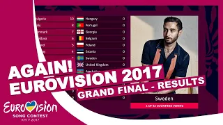 EUROVISION 2017 AGAIN  - GRAND FINAL - RESULTS