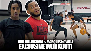 Rob Dillingham & Markquis Nowell Show INSANE Handles In Workout With Trainer Andre Brown!