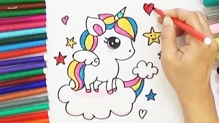 How to Draw a Cartoon Unicorn - Cute and Easy | BOBO Cute Art