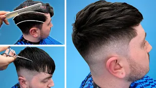 Men's Haircut Fade Tutorial | Step By Step Barber Lesson