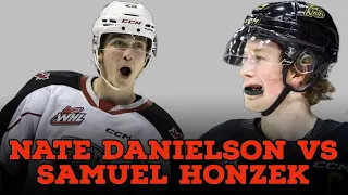 Comparing Nate Danielson and Samuel Honzek (NHL 2023 draft top eligible prospects, highlights)