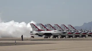 USAF Thunderbirds performance at Thunder and Lightning Over Arizona Air Show