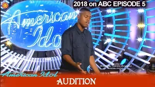 Michael J. Woodward sings from HIS HEART “Make It Rain” Audition American Idol 2018 Episode 6