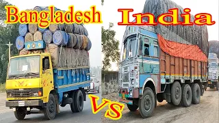 India Vs Bangladesh truck loaded Performance Video | Best Truck Driving Skills | truck speed driving