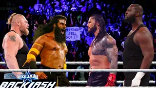 FULL MATCH - Roman Reigns vs Veer Mahaan vs Brock Lesnar vs Omos : WWE Wrestlemania Backlash 2022