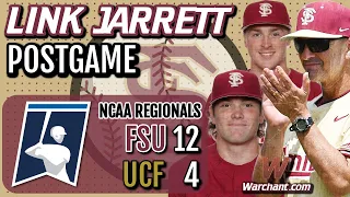 FSU Baseball Coach Link Jarrett 12-4 win over UCF in regional final | FSU Baseball | Warchant #FSU