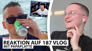 Justin reagiert auf "187 MEXICO VLOG ☀️🌴" (mit Papaplatte) | Live - Reaktion