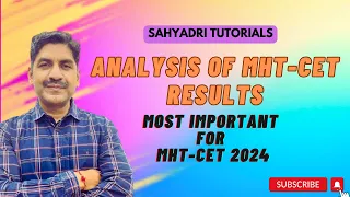 Analysis of MHT-CET 2023 Results  | MHT-CET 2024 | Sahyadri Tutorials |