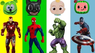 Hulk Cartoon 🆚 Captain America 🆚 Spiderman 🆚 Ironman 🎶 Who Is Best...