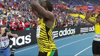 Final 200m. masculino. Atletismo Cto. del Mundo Moscú 2013