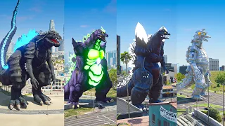 The Most Powerful Godzilla in GTA V Showcase ( GTA V Mods )