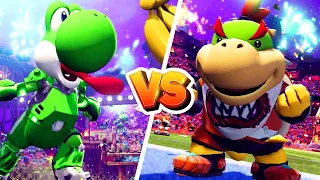 Mario Strikers Battle League - Yoshi Vs Bowser Jr. - Team 90's Vs Team 2000's (Hard CPU)