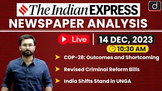 Newspaper Analysis | The Indian Express | 14 Dec 2023 | Drishti IAS English