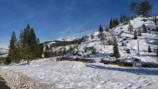 Yuba Pass 4k Westbound Jordan Spreader w/ EX-SP GP-38s on the Snowy Donner Pass The Engineers Cab