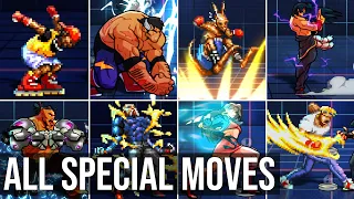 All Characters Special Moves (Original & Alternate Moves) - Streets of Rage 4 - Mr. X Nightmare DLC