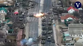 Ataque a un batallón de tanques rusos: Ucrania publica el vídeo y lo califica de “exitoso”