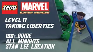 LEGO Marvel Super Heroes - LV11: Taking Liberties 100% Guide (All Mini-Kits & Stan Lee Rescue)