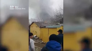 Пожар в Перми на ул.Эпроновской