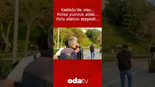 Polise yumruk atıldı, silahını ateşledi: Kadıköy'de olay #shorts