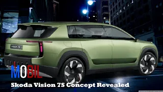 Skoda Vision 7S Concept Revealed, 7-seater With 600 Km Range
