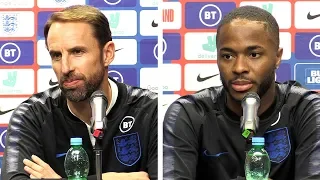 Gareth Southgate & Raheem Sterling Pre-Match Press Conference - Czech Republic v England -Qualifiers