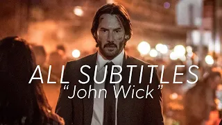 Every Subtitle In John Wick