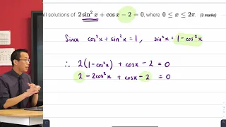 Solving Trigonometric Equations (1 of 3: Using the Pythagorean Identity)