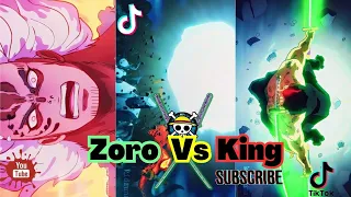 King Of Hell Zoro Vs King | 👑ZORO rey del infierno 🔥 vs KING 👑 | zoro derrota a king One Piece AMV