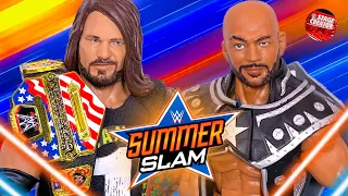 AJ STYLES VS RICOCHET UNITED STATES CHAMPIONSHIP WWE ACTION FIGURE MATCH! WWE SUMMERSLAM 2019!