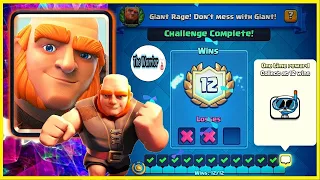 Giant Rage Challenge Best Deck for win NEW Emote - clash royale